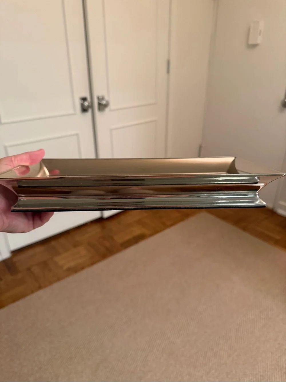 Pottery Barn Rectangular Tray- Polished Nickel